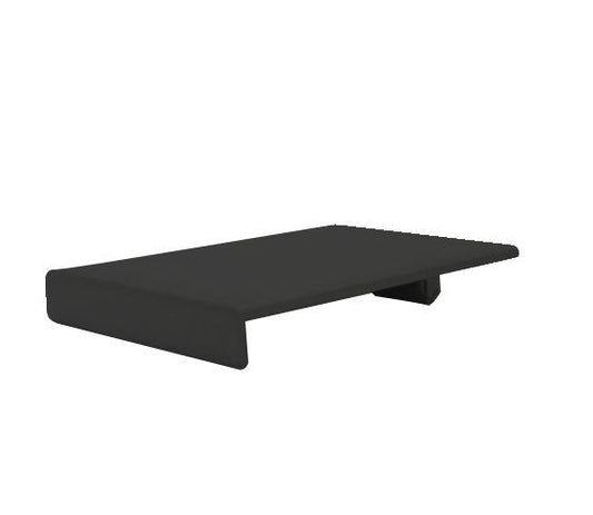 Linero MosaiQ Endkappe links in schwarz matt für Profilleiste / Relingsystem / Kesseböhmer