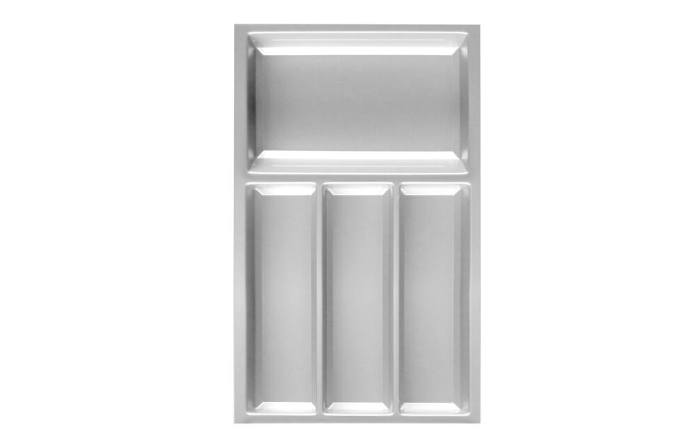 Besteckeinsatz 40er Schublade MOVE in Edelstahloptik / Maße (BxT): 292 x 473,5 mm / Besteck-Einsatz / Einsatz / Besteckkasten / Schubladeneinsatz