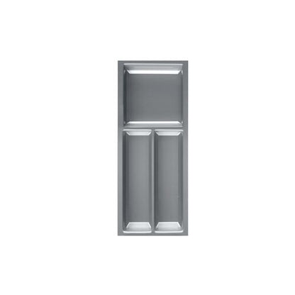Besteckeinsatz MOVE Silbergrau, genarbt für 30er Schublade / Maße (BxT): 192 x 473,5 mm / Besteck-Einsatz / Einsatz / Besteckkasten / Schubladeneinsatz