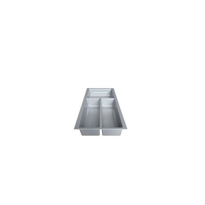 Besteckeinsatz MOVE Silbergrau, genarbt für 30er Schublade / Maße (BxT): 192 x 473,5 mm / Besteck-Einsatz / Einsatz / Besteckkasten / Schubladeneinsatz