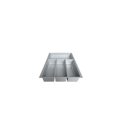 Besteckeinsatz MOVE Silbergrau, genarbt für 40er Schublade / Maße (BxT): 292 x 473,5 mm / Besteck-Einsatz / Einsatz / Besteckkasten / Schubladeneinsatz