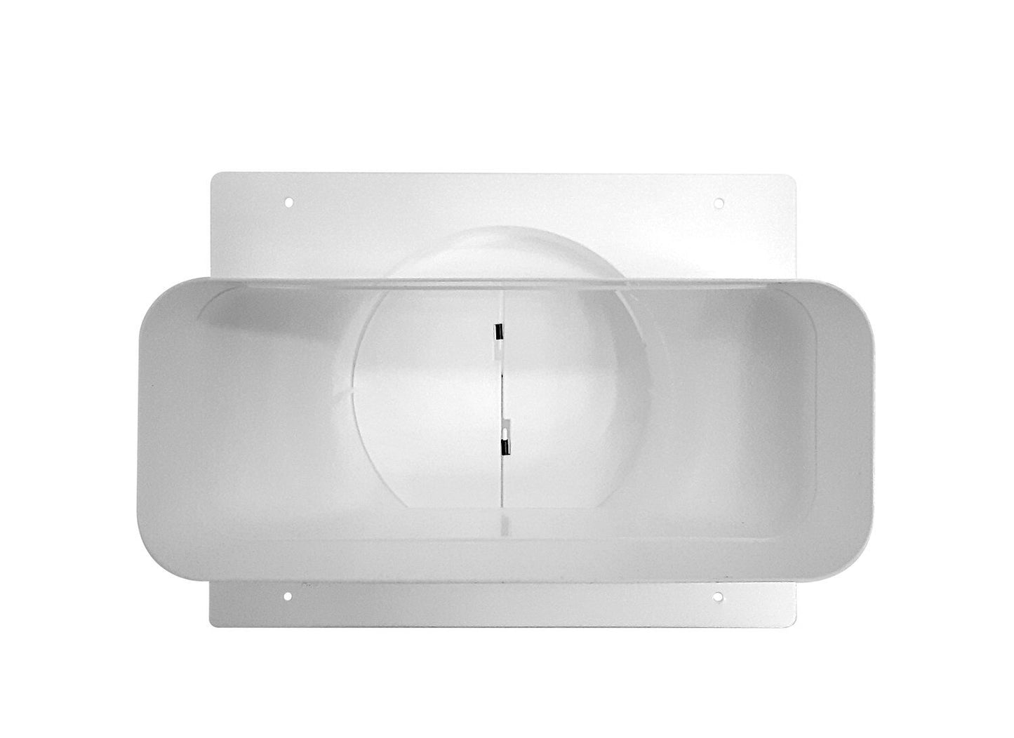 ZSB Maueranschlußstutzen Flow 150 rund/eckig 227x94 mm mit Rückstauklappe / Anschluss Flachkanal / Compair flow (System…