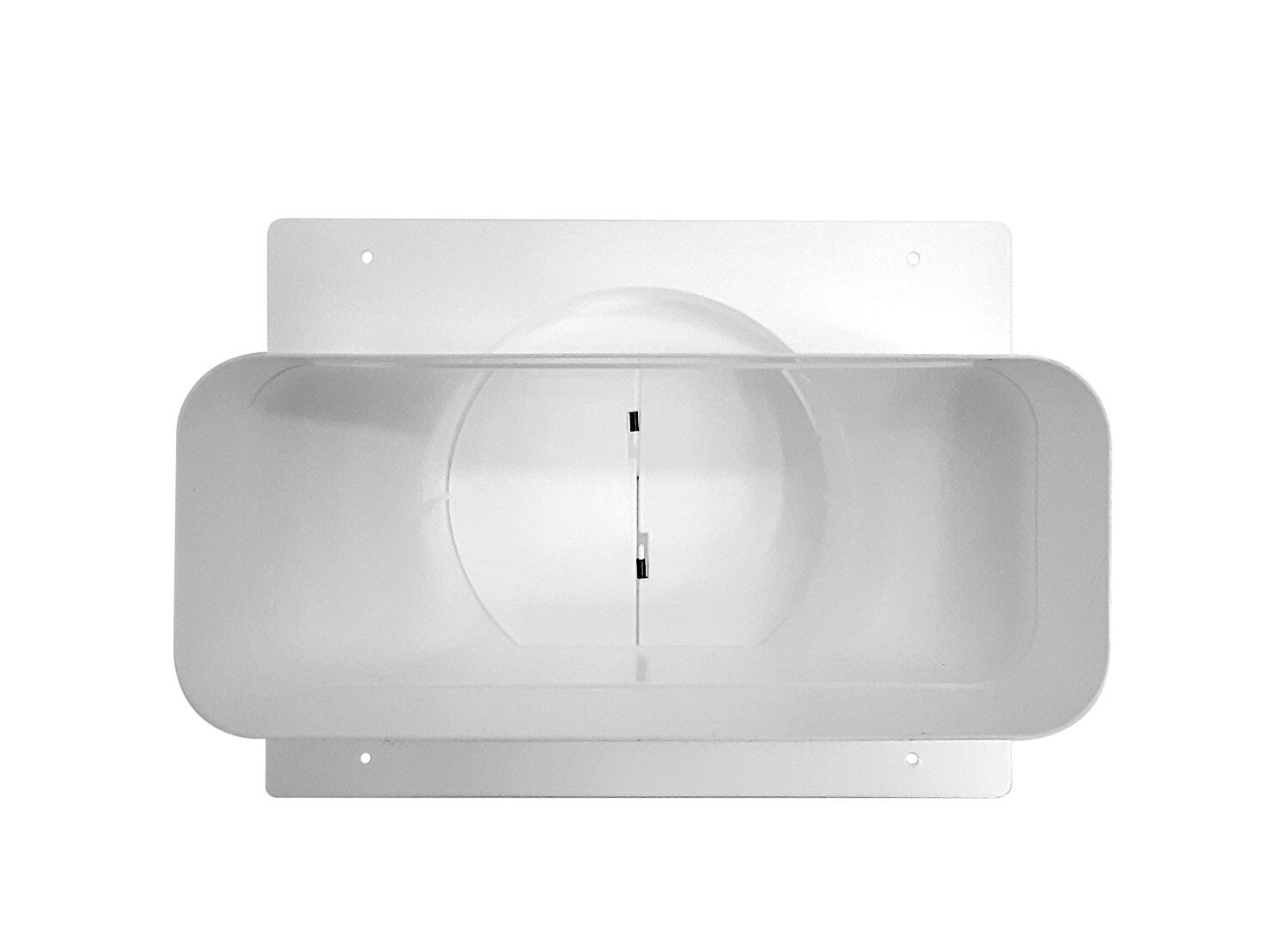 ZSB Maueranschlußstutzen Flow 150 rund/eckig 227x94 mm mit Rückstauklappe / Anschluss Flachkanal / Compair flow (System…