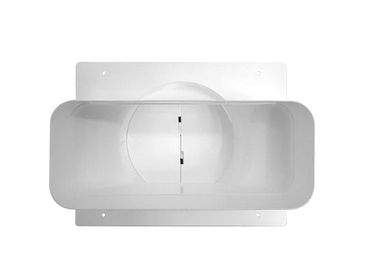 ZSB Maueranschlußstutzen Flow 150 rund/eckig 227x94 mm mit Rückstauklappe / Anschluss Flachkanal / Compair flow (System…