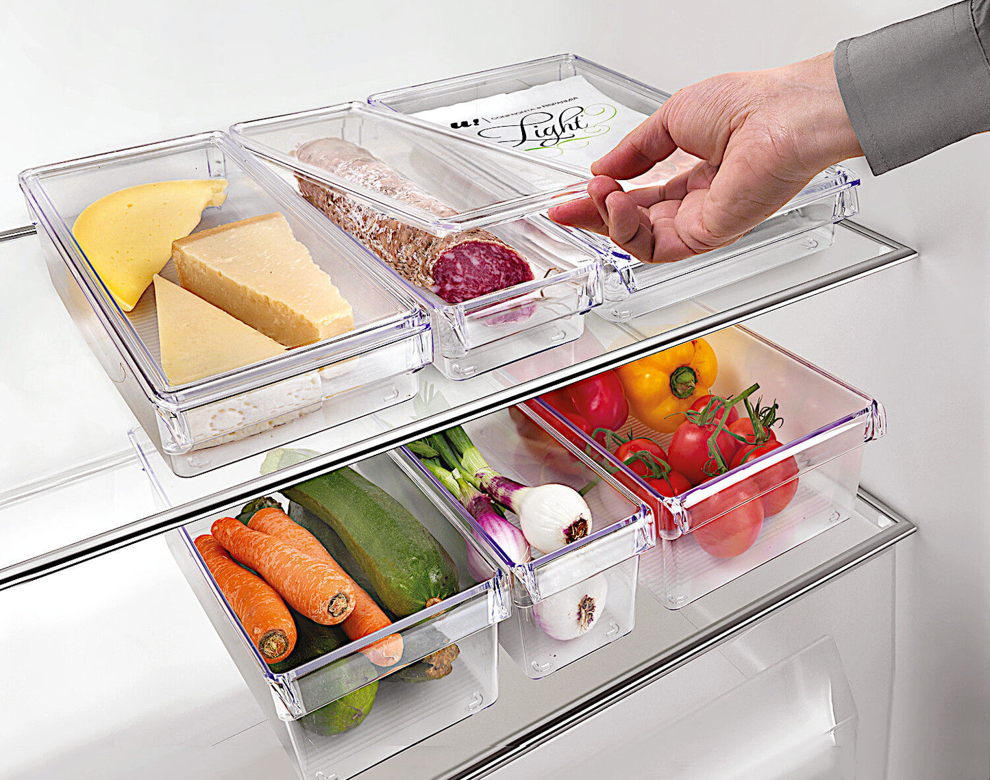 Metaltex FRIGO Organizer klein mit Deckel / Kühlschrankorganisation