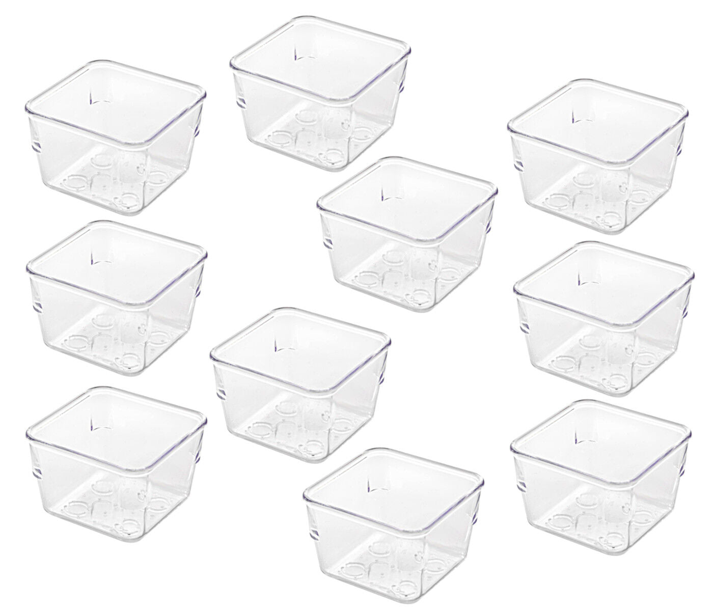 10er SET Metaltex Schubladen-Organizer SLIM XS ohne Deckel / Organisationsbox