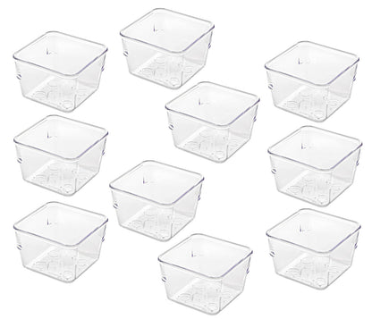 10er SET Metaltex Schubladen-Organizer SLIM XS ohne Deckel / Organisationsbox