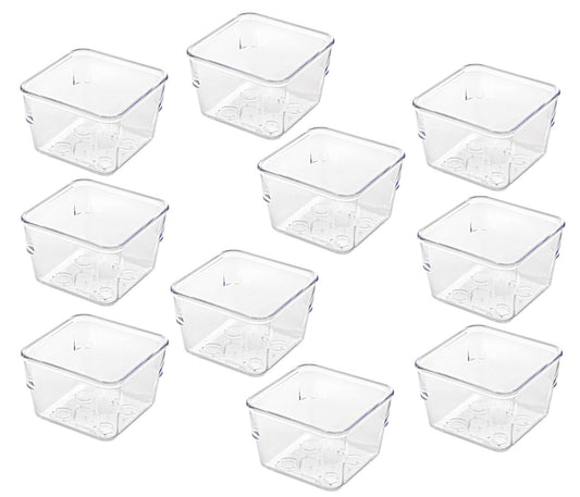 10er SET Metaltex Schubladen-Organizer SLIM XS ohne Deckel / Organisationsbox
