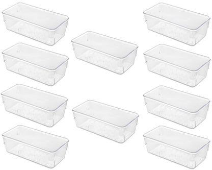 10er SET Metaltex Schubladen-Organizer SLIM SMALL ohne Deckel / Organisationsbox