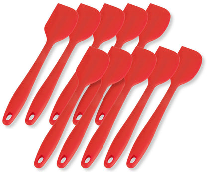 10er SET METALTEX CHROMOTHERAPY Silikon Teigschaber 21 cm - Rot