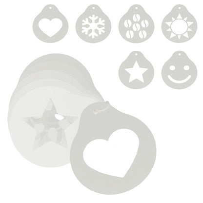 Metaltex 252430000 Deko-Schablonen 6er Set aus Polypropylen / Cappuchinozubehör / Dekorschablone / Dolceforno