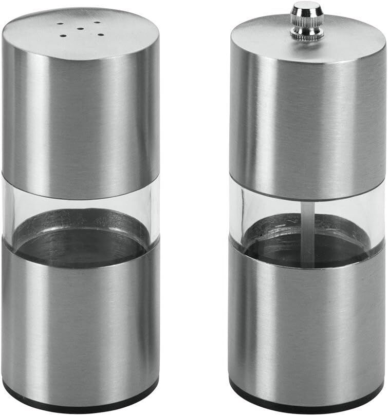 METALTEX 252830010 Salzstreuer- u. Gewürzmühle Set, Inox, Acryl, Keramikmahlwerk