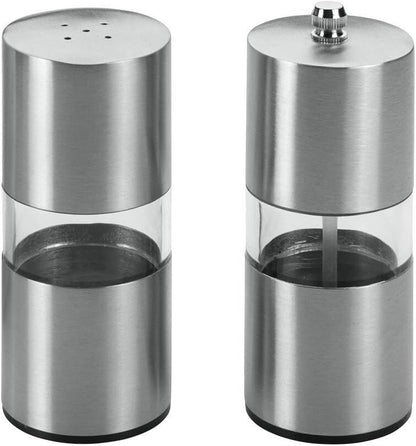 METALTEX 252830010 Salzstreuer- u. Gewürzmühle Set, Inox, Acryl, Keramikmahlwerk
