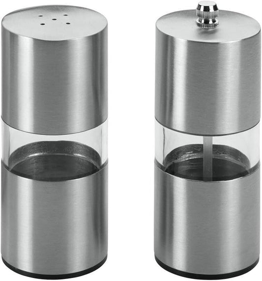METALTEX 252830010 Salzstreuer- u. Gewürzmühle Set, Inox, Acryl, Keramikmahlwerk