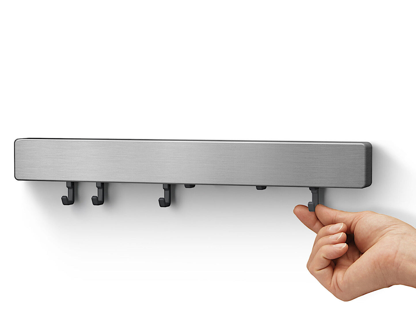 METALTEX Magnetleiste Metallika Inox mit Haken / Relingleiste