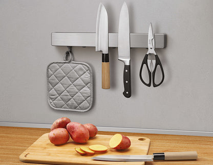 METALTEX Magnetleiste Metallika Inox mit Haken / Relingleiste