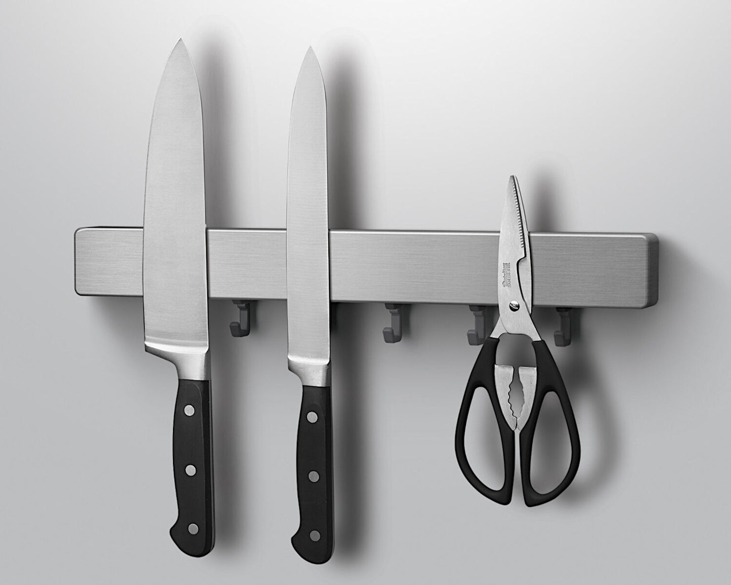 METALTEX Magnetleiste Metallika Inox mit Haken / Relingleiste