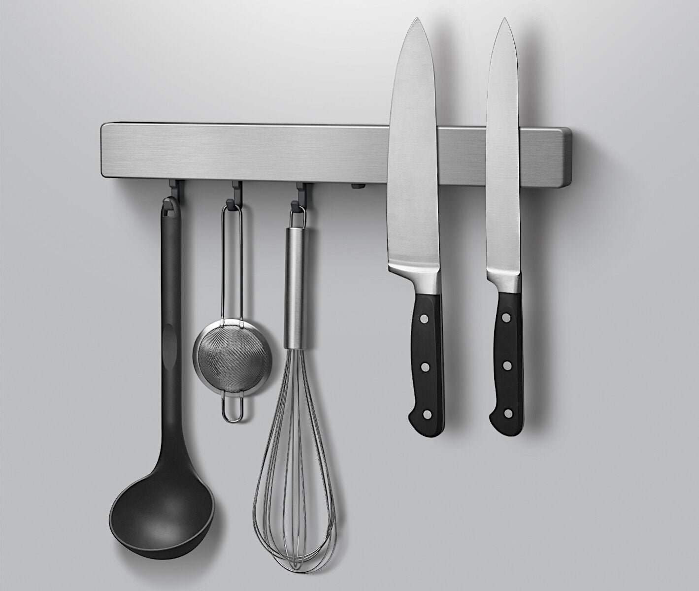 METALTEX Magnetleiste Metallika Inox mit Haken / Relingleiste