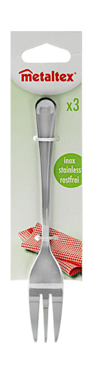 Metaltex 15,0 cm Kuchengabeln 259906010 im 3er Set, Inox