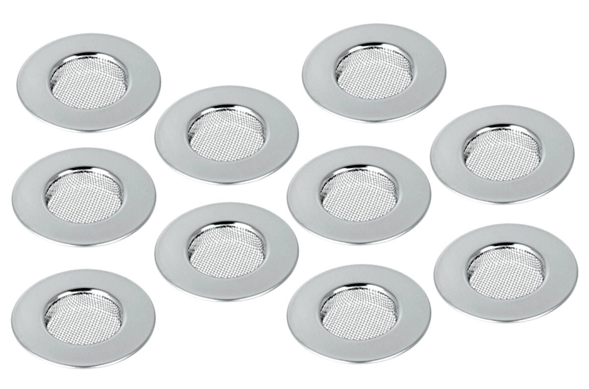 10er Set METALTEX 297575010 Haarfangsieb 7,5 cm INOX / Sieb / Abflusssieb / Haarsieb