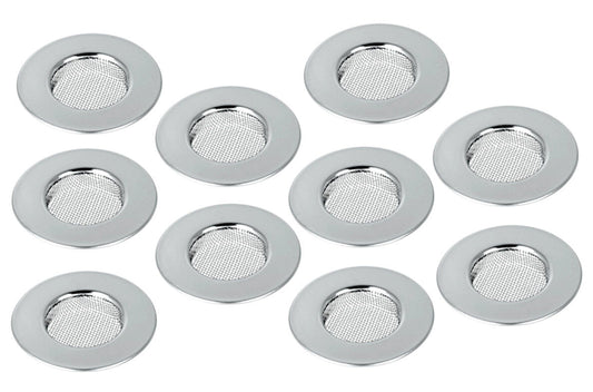 10er Set METALTEX 297575010 Haarfangsieb 7,5 cm INOX / Sieb / Abflusssieb / Haarsieb