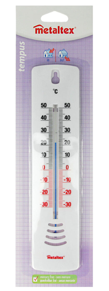 METALTEX TEMPUS Innen- und Aussenthermometer Quecksilberfrei mit Prismaglas