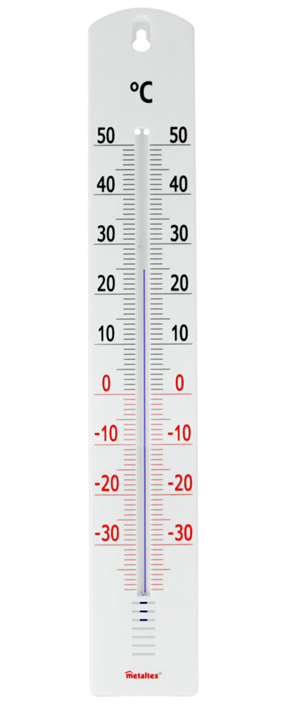 METALTEX großes Außenthermometer Quecksilberfrei mit Prismaglas
