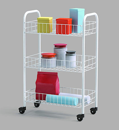 METALTEX 340633014 SIENA Allzweckwagen mit 3 Etagen / Rollregal, Höhe 63 cm