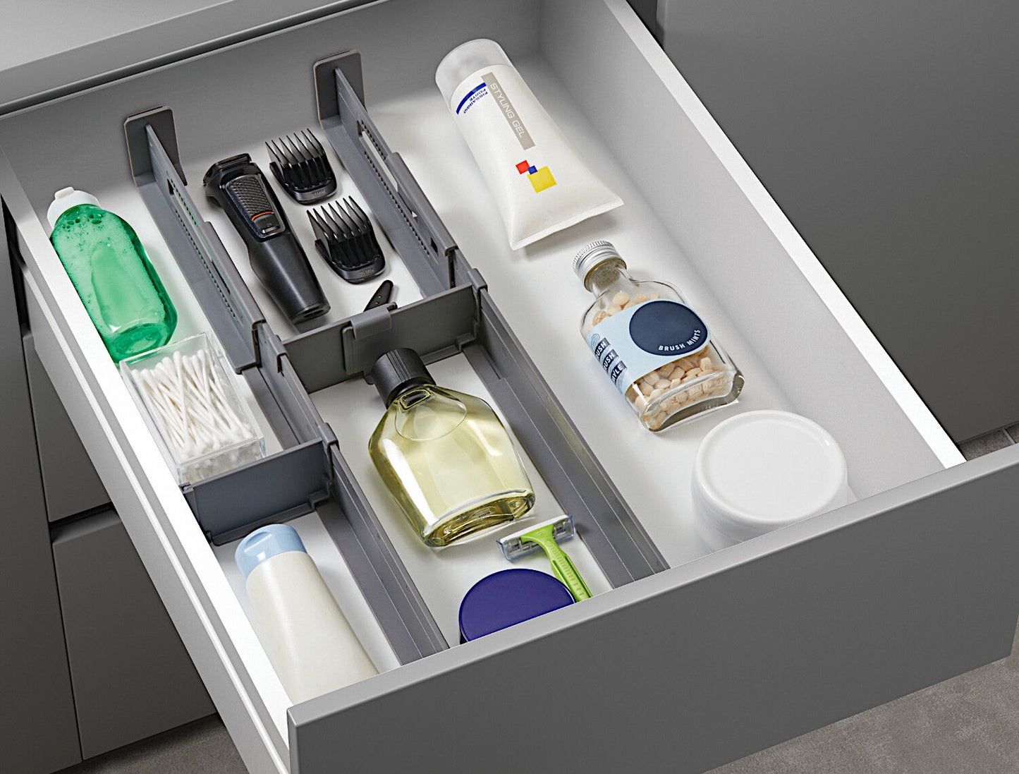 Metaltex Multi-Fit Schubladen-Organizer / Schubladenteiler