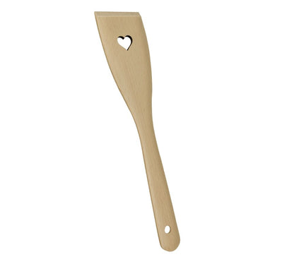 10er SET METALTEX 570304010 Pfannenwender HEART aus Buchenholz mit Herz-Ausschnitt / Backzubehör / Kochzubehör