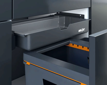 MÜLLEX Boxx 55/60-R BIO Abfallsystem inklusive Auszugssystem als Vollauszug, 47 (41+5+1) Liter / ab 55 cm Schrankbreite… – Bild 6