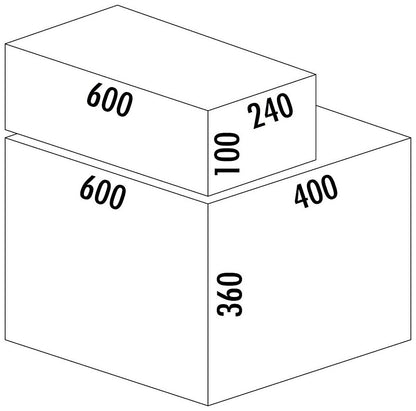 NABER 8012375 Abfallsammler Cox® Base 360 S/600-3 mit Base-Board u. Biodeckel, hellgrau, H 460 mm – Bild 2