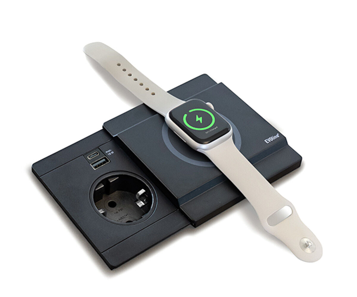 EVOLine Circle80 mit Schiebedeckel DisQ, schwarz matt, eckig