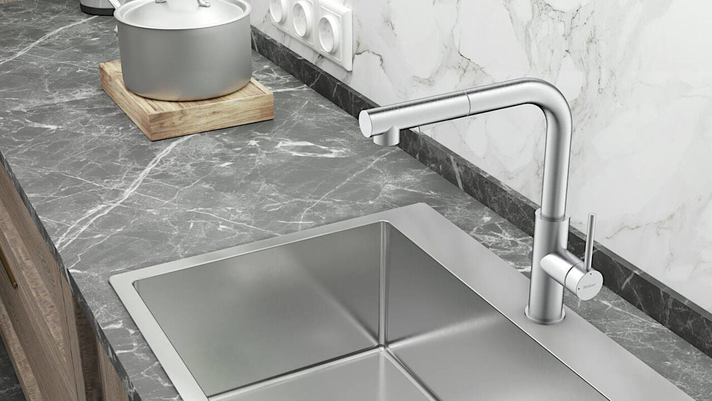 NABER Armatur NAMOR 4 mit schwenkbarem Brauseauslauf / Küchenarmatur / Einhebelmischer – Bild 7