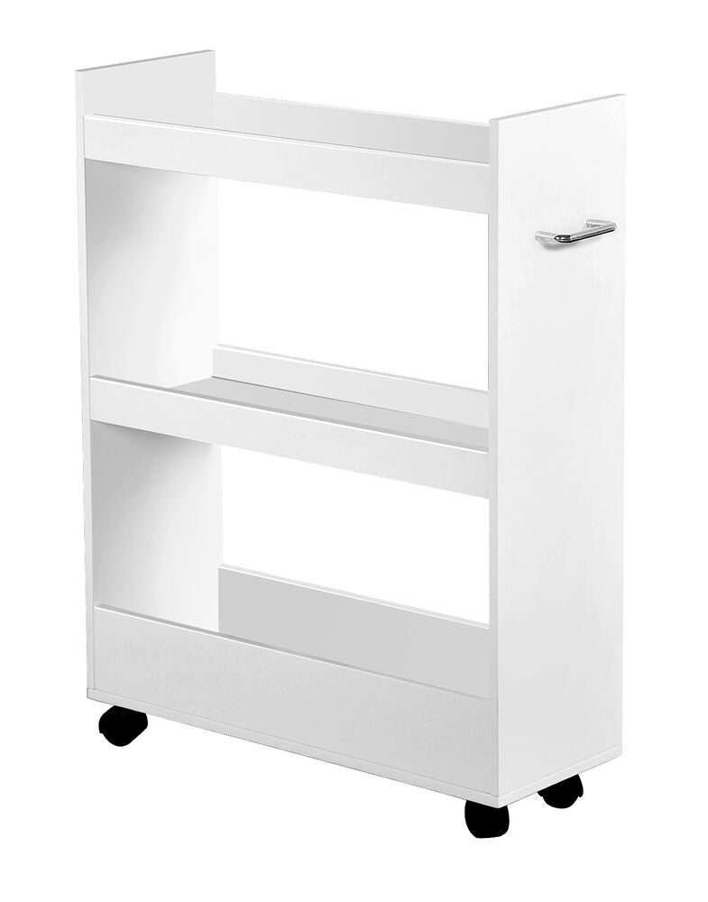KESPER 24852-13 Nischenregal aus FSC-zertifizierte Spanplatte, weiß melaminbeschichtet / Regal / Rollregal