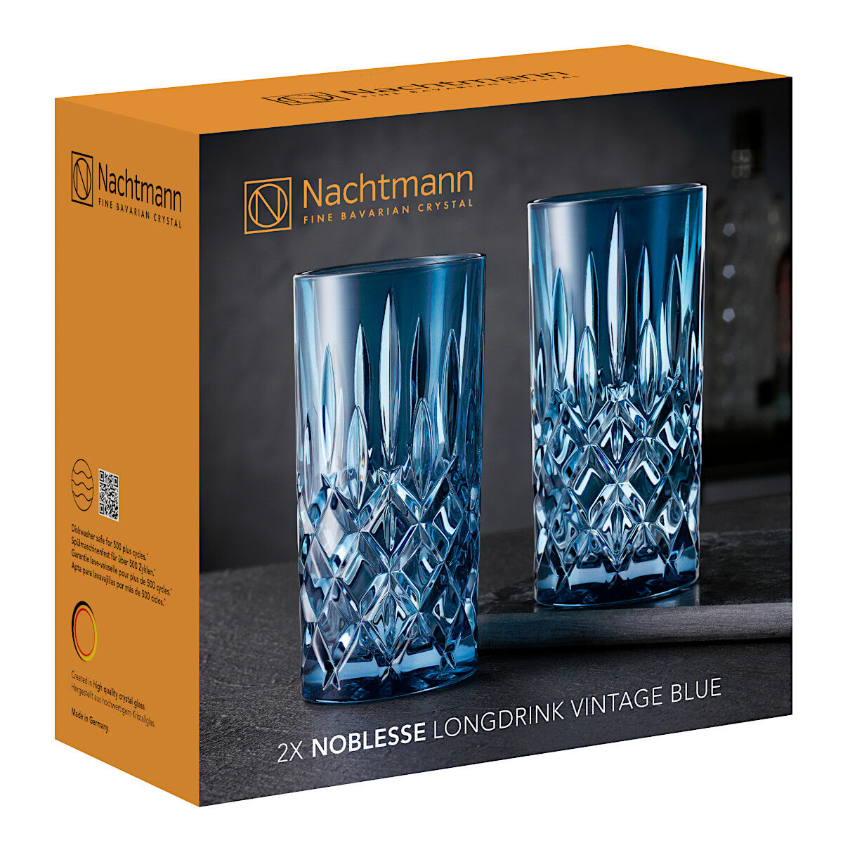 NACHTMANN 105441 NOBLESSE Longdrinkglas VINTAGE BLAU 2er Set – Bild 4