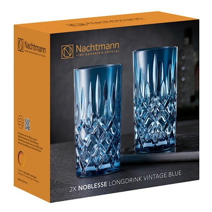 NACHTMANN 105441 NOBLESSE Longdrinkglas VINTAGE BLAU 2er Set – Bild 4