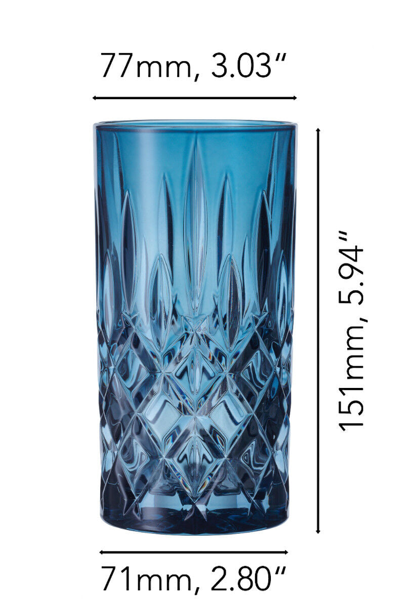 NACHTMANN 105441 NOBLESSE Longdrinkglas VINTAGE BLAU 2er Set – Bild 2