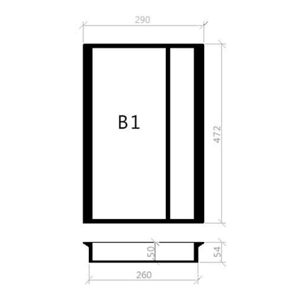 Mehrzweckeinsatz 40er Schubl. B 290 x T 472 mm passend für Hettich ArciTech Schubladen