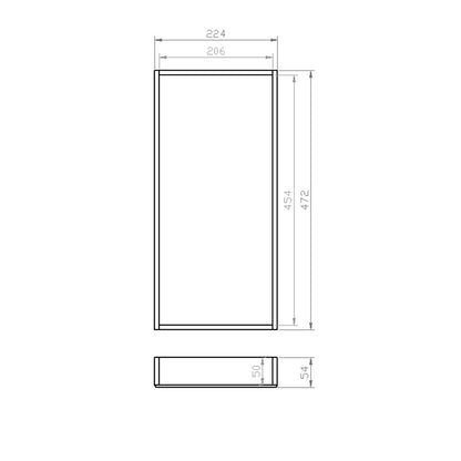 Mehrzweckeinsatz 30er Schubl. B 224 x T 472 mm passend für BLUM Legra 16 mm Schubladen