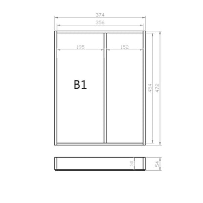 Mehrzweckeinsatz 45er Schubl. B 374 x T 472 mm passend für BLUM Legra 16 mm Schubladen