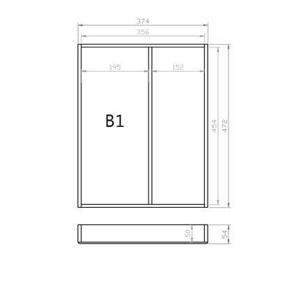 Mehrzweckeinsatz 45er Schubl. B 374 x T 472 mm passend für BLUM Legra 16 mm Schubladen