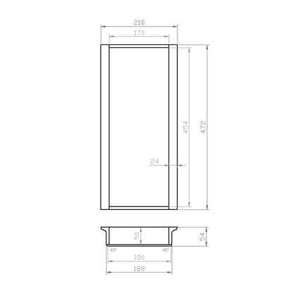 Mehrzweckeinsatz 30er Schubl. B 218 x T 472 mm passend für Blum Tandem 16 mm Schubladen