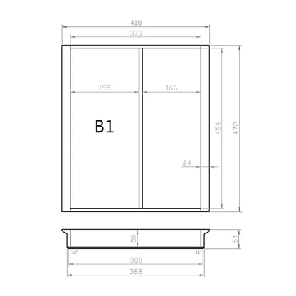 Mehrzweckeinsatz 50er Schubl. B 418 x T 472 mm passend für Blum Tandem 16 mm Schubladen