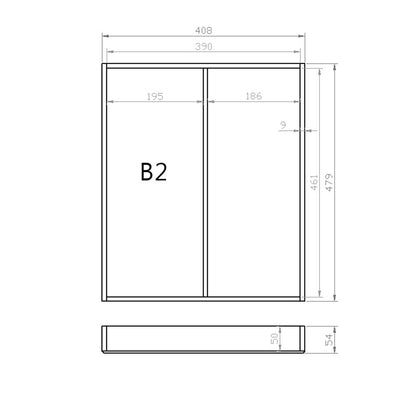Mehrzweckeinsatz 50er Schubl. B 408 x T 479 mm passend für Grass Nova 16 mm Schubladen