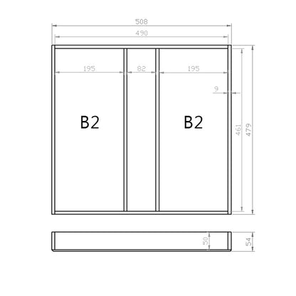 Mehrzweckeinsatz 60er Schubl. B 508 x T 479 mm passend für Grass Nova 16 mm Schubladen