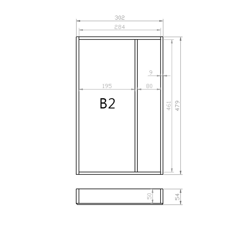 Mehrzweckeinsatz 40er Schubl. B 302 x T 479 mm passend für Grass Nova 19 mm Schubladen