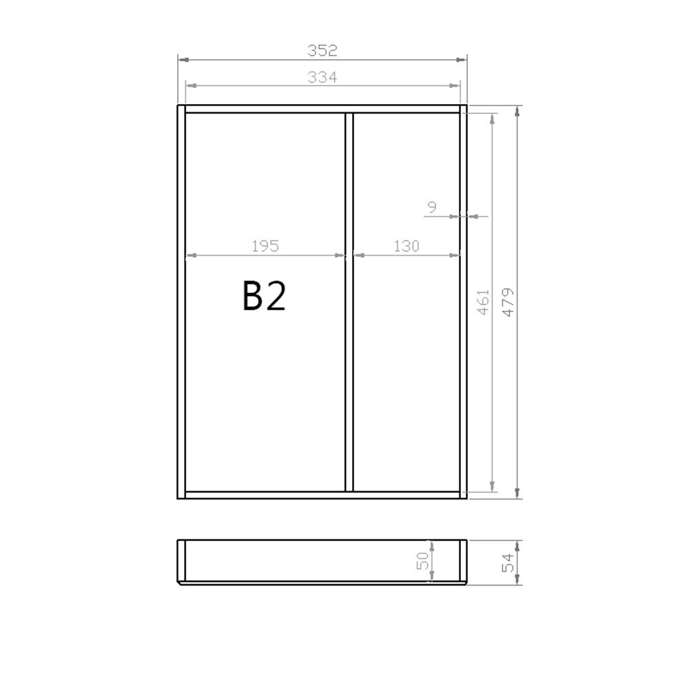 Mehrzweckeinsatz 45er Schubl. B 352 x T 479 mm passend für Grass Nova 19 mm Schubladen
