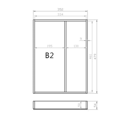 Mehrzweckeinsatz 45er Schubl. B 352 x T 479 mm passend für Grass Nova 19 mm Schubladen