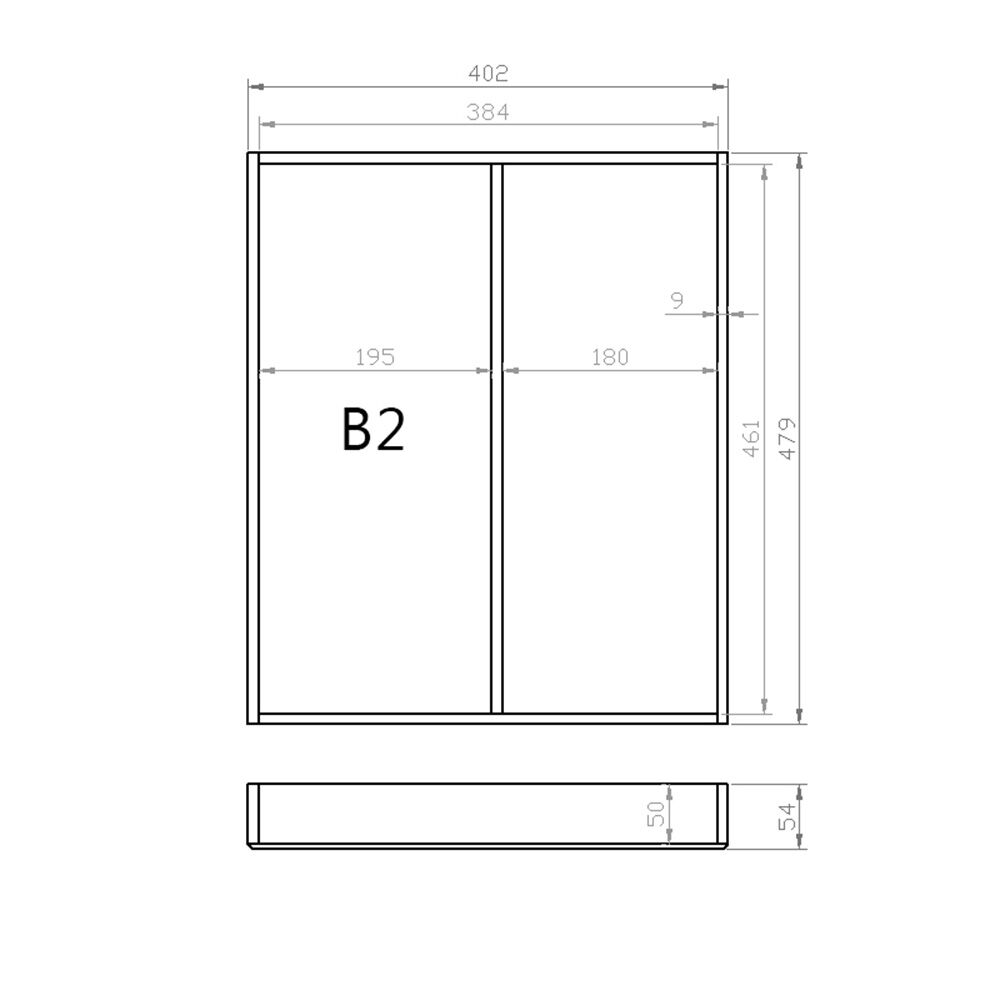 Mehrzweckeinsatz 50er Schubl. B 402 x T 479 mm passend für Grass Nova 19 mm Schubladen